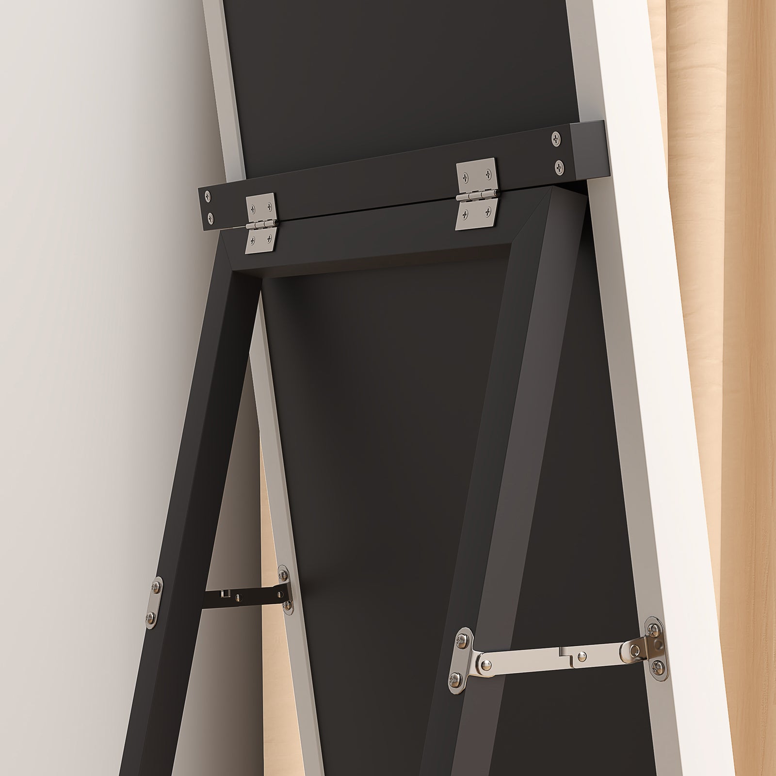 Full Length Mirror Wall Mount Leaning Standing Mirror | One Size | White