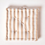 Cotton Thick Striped Floor Cushion | 40cm x 40cm | Beige