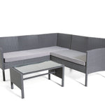 The Lakewood Grey Corner Rattan Set - 5 Seat