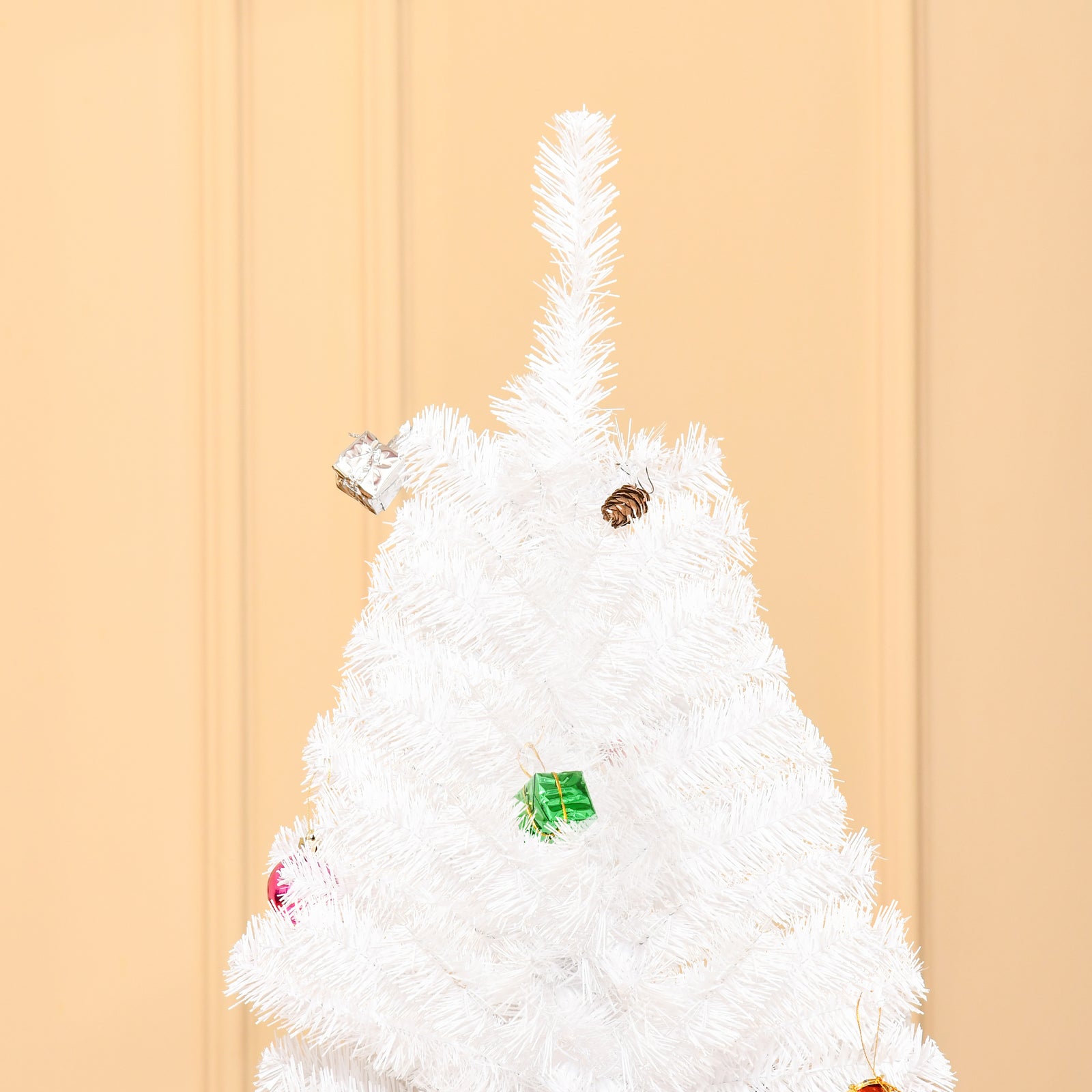 6ft Snow Artificial Christmas Tree W/ Metal Stand Decorations Home White | 6ft | White