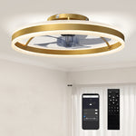 Ceiling Fan With Light And Remote, 3 Colour Temperatures, 50cm | Gold