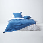 Cotton Rajput Ribbed Throw | 255cm x 360cm | Blue