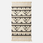 Kota Black & Grey Kilim Wool Rug | 150cm x 220cm | Black & Grey