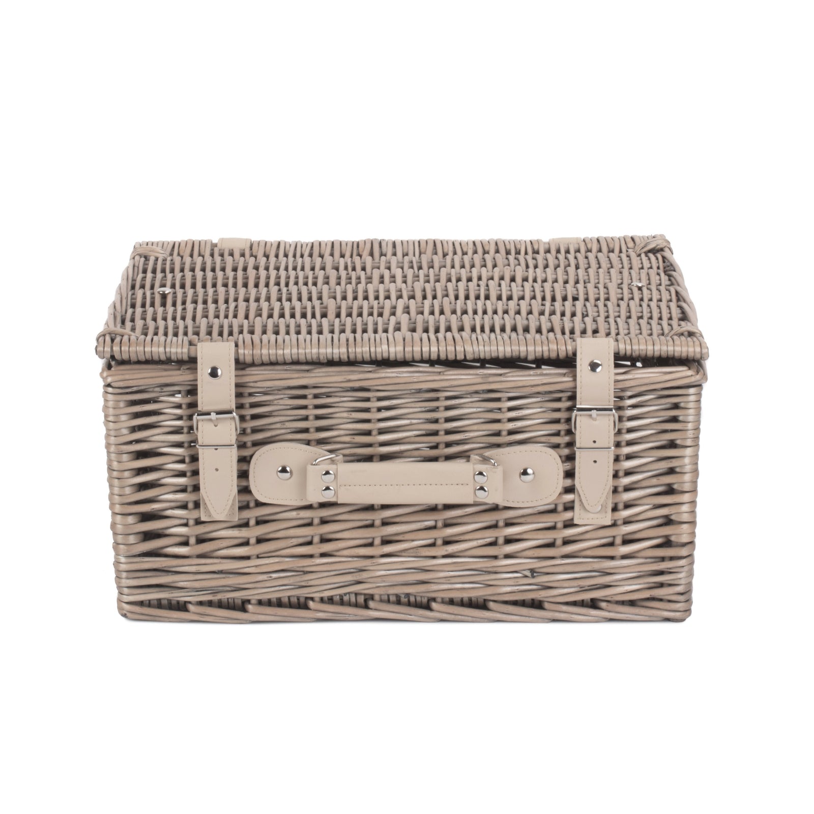 Wicker 40cm Antique Wash Picnic Basket | Gray