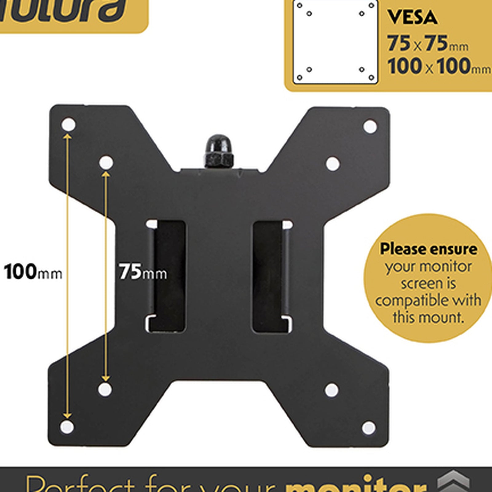 Futura Futura Single Monitor Stand 13 To 32 Inch Height Adjustable Freestanding Base Supports 8kg