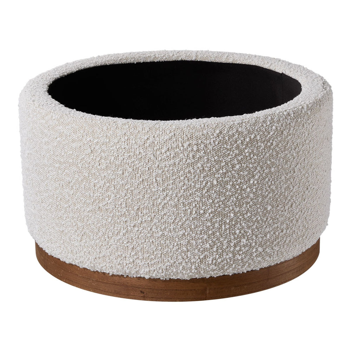 Modern Round Upholstered Storage Ottoman Stool