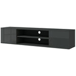 Floating Tv Unit For 60" With Shelves Cabinets | Gray