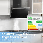 60cm Wall Mounted 3-speed Angled Range Hood With Touch Screen Class A++