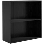 Bookshelf Display Storage Shelf With 2 Compartments Study | One Size | Black