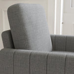 Modern Accent Chair With Spring Cushion, Back Pillow | Dove Gray