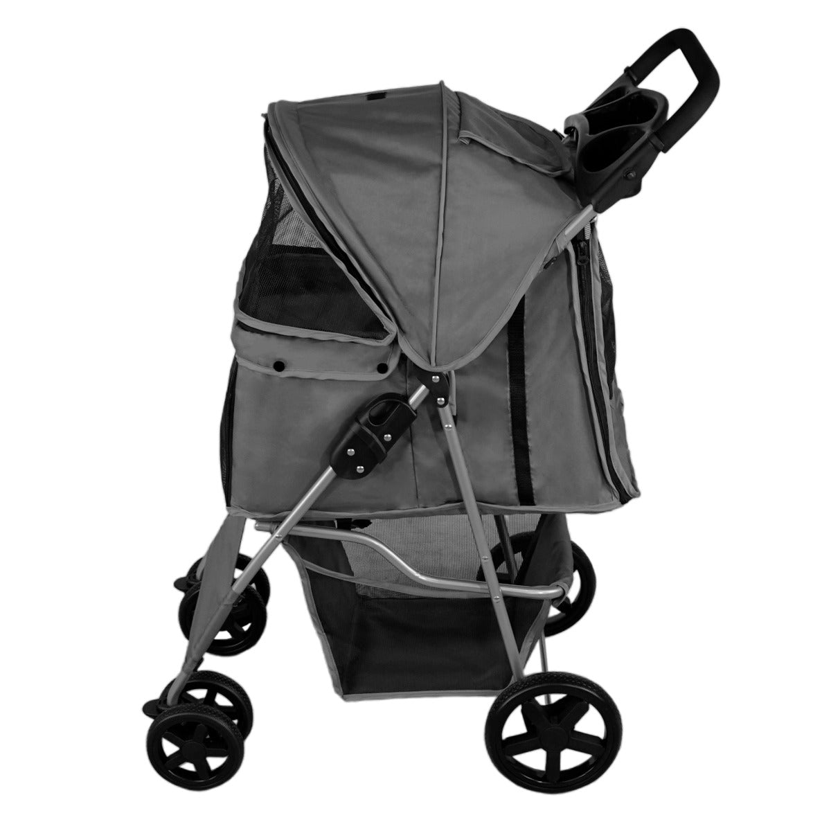 Pet Stroller With Rain Cover | Dark Grey