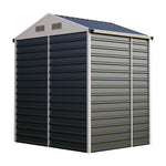 6x4 Ft Heavy-Duty Metal Apex Roof Garden Storage Shed – Durable Steel Frame, 4 Vents & Lockable Door Outdoor Tool House