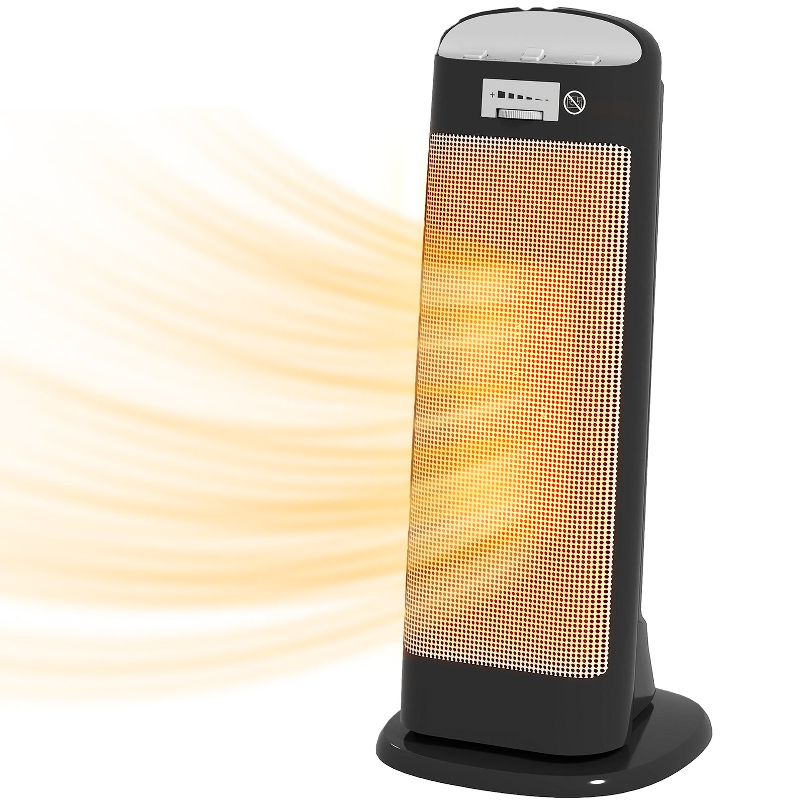 HOMCOM 2000w Fan Space Heater With 4 Modes, Adjustable Thermostat, Black