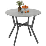 Small Kitchen Table With Black Steel Legs, Dining Table | Grey