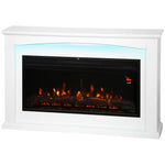1000w/2000w Inset Electric Fire And Mantel Reach Up To 30 M², White