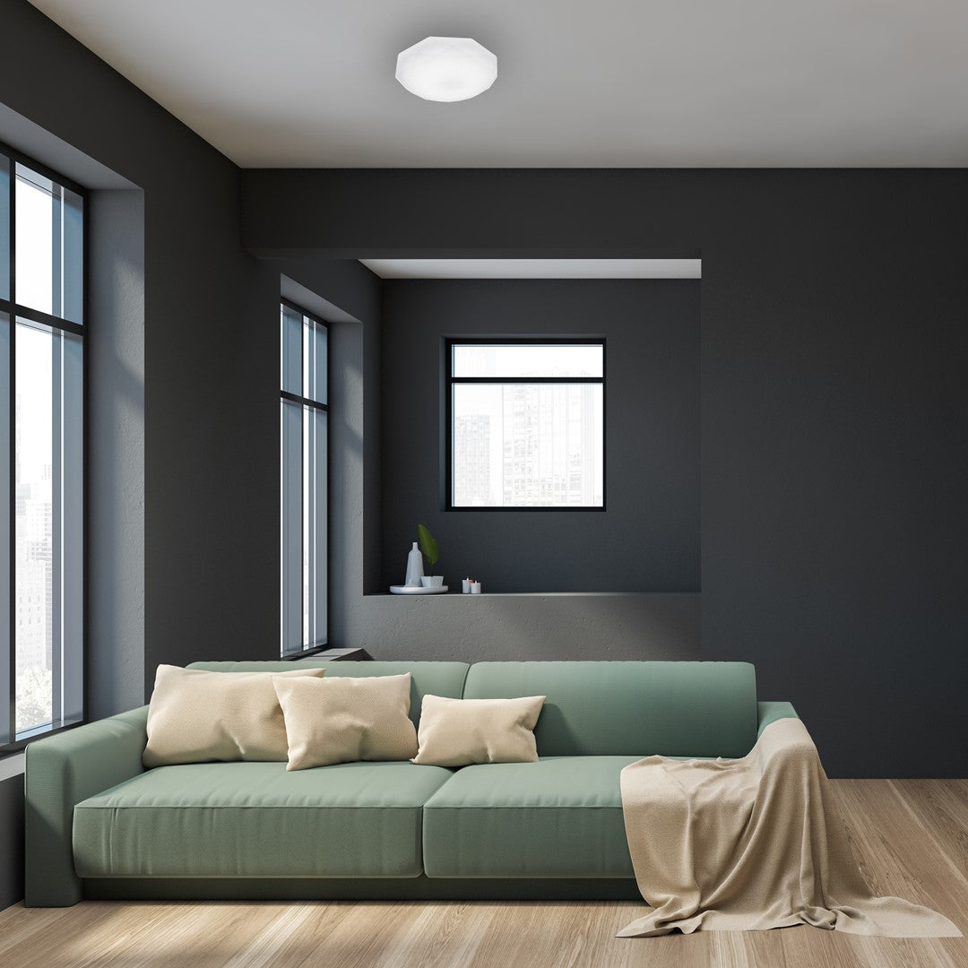 Hex Ceiling Lamp A Highly Efficient Modern Ceiling Lamp With Low Energy Led Light Source Included | 26cm | White