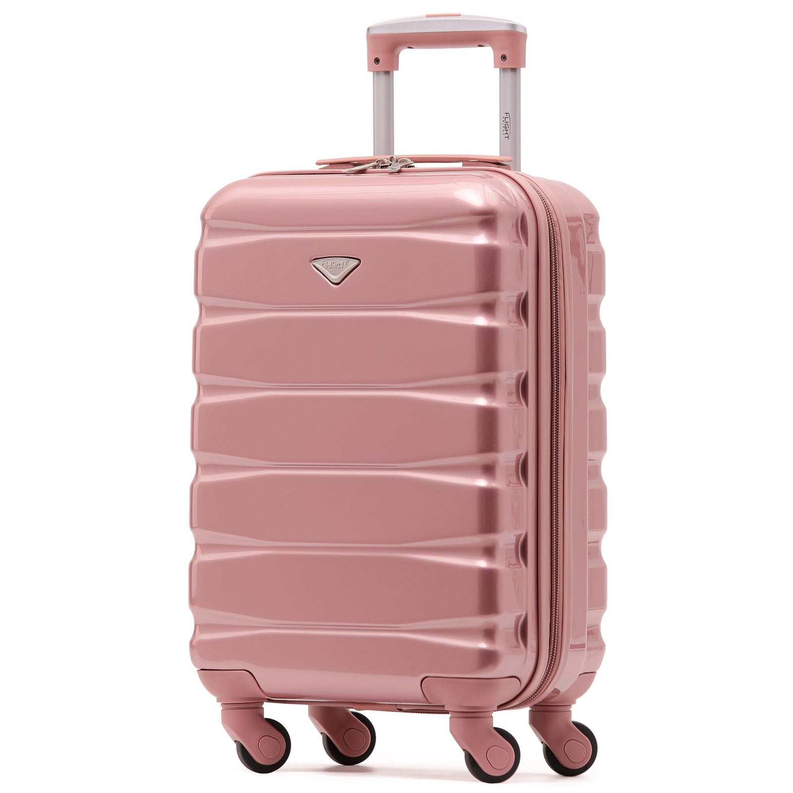 55x35x20cm Cabin Carry On Suitcase Hard Shell Overhead Luggage 100+ Airlines Approved | Cabin | Rose Gold