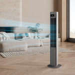 Elevate Smart Tower Fan With 12 Speeds And Remote Control | Grey
