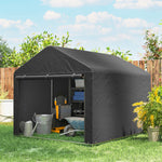 6.6x7.8ft Garden Storage Shed Tent Bike Tent Dark Grey