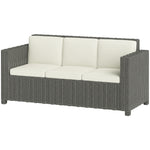 Rattan Wicker 3-seater Sofa Chair Patio Furniture W/cushion