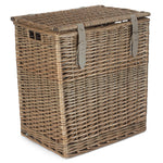 Wicker Antique Wash Vintner Storage Picnic Basket | Small | Gray