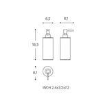 Soap Dispenser, 240ml Capacity, White, Architect S+ Collection