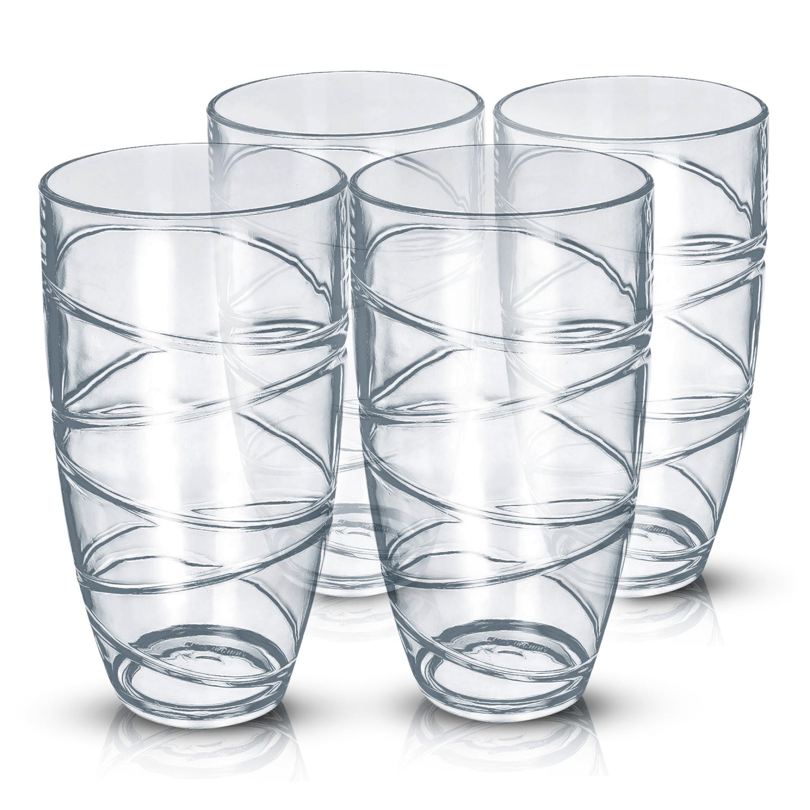 Swirl Plastic Tumbler Set Of 4