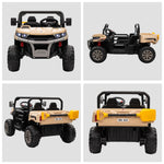 12v Two-seater Kids Electric Ride-on Car W/ Electric Bucket | Yellow