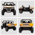 12v Two-seater Kids Electric Ride-on Car W/ Electric Bucket | Yellow