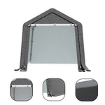 Garden Storage Shed Tent, Portable Shed Shelter With Galvanised Steel Frame | Large | Dark Grey