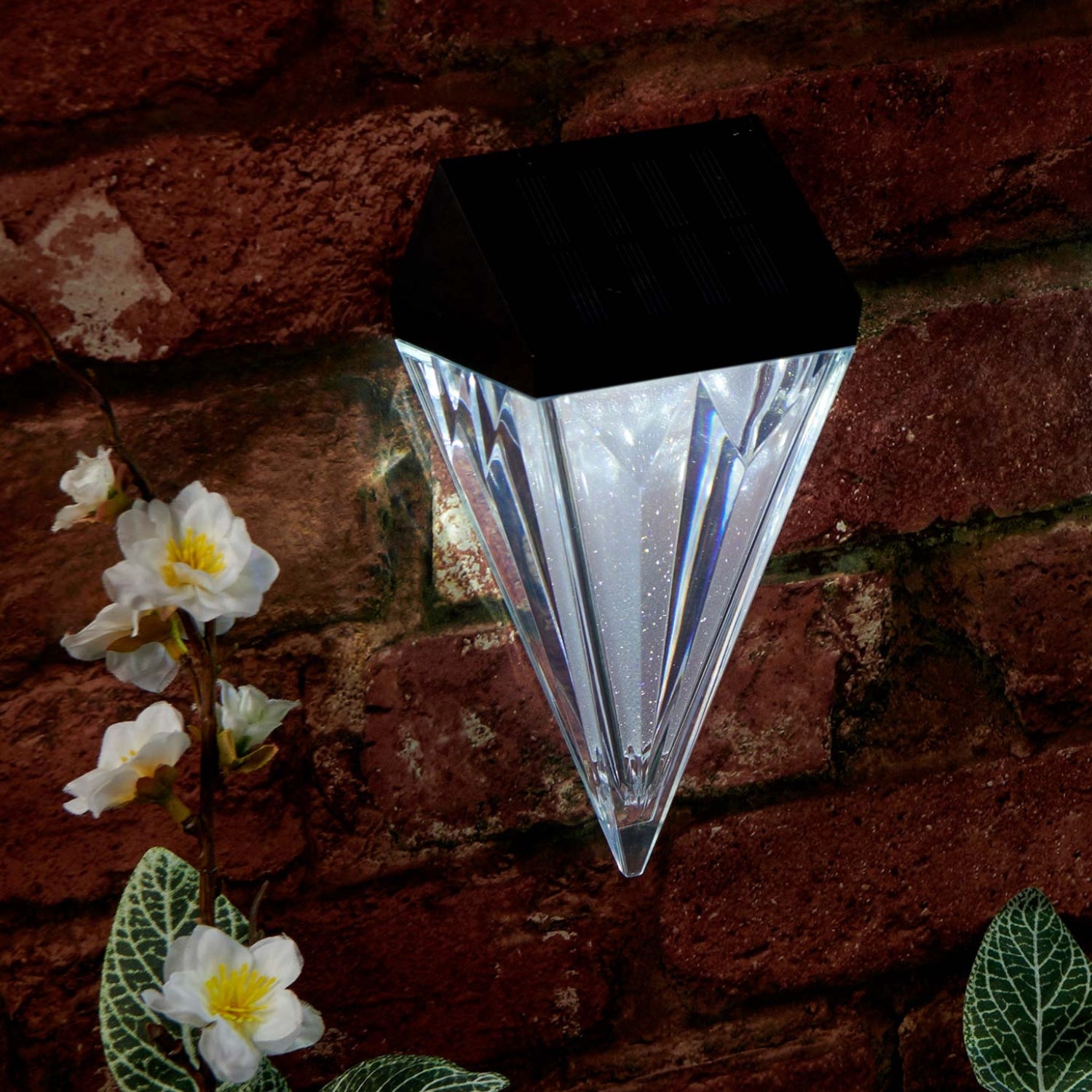 Solar Powered Diamond Lights, Pack Of 4