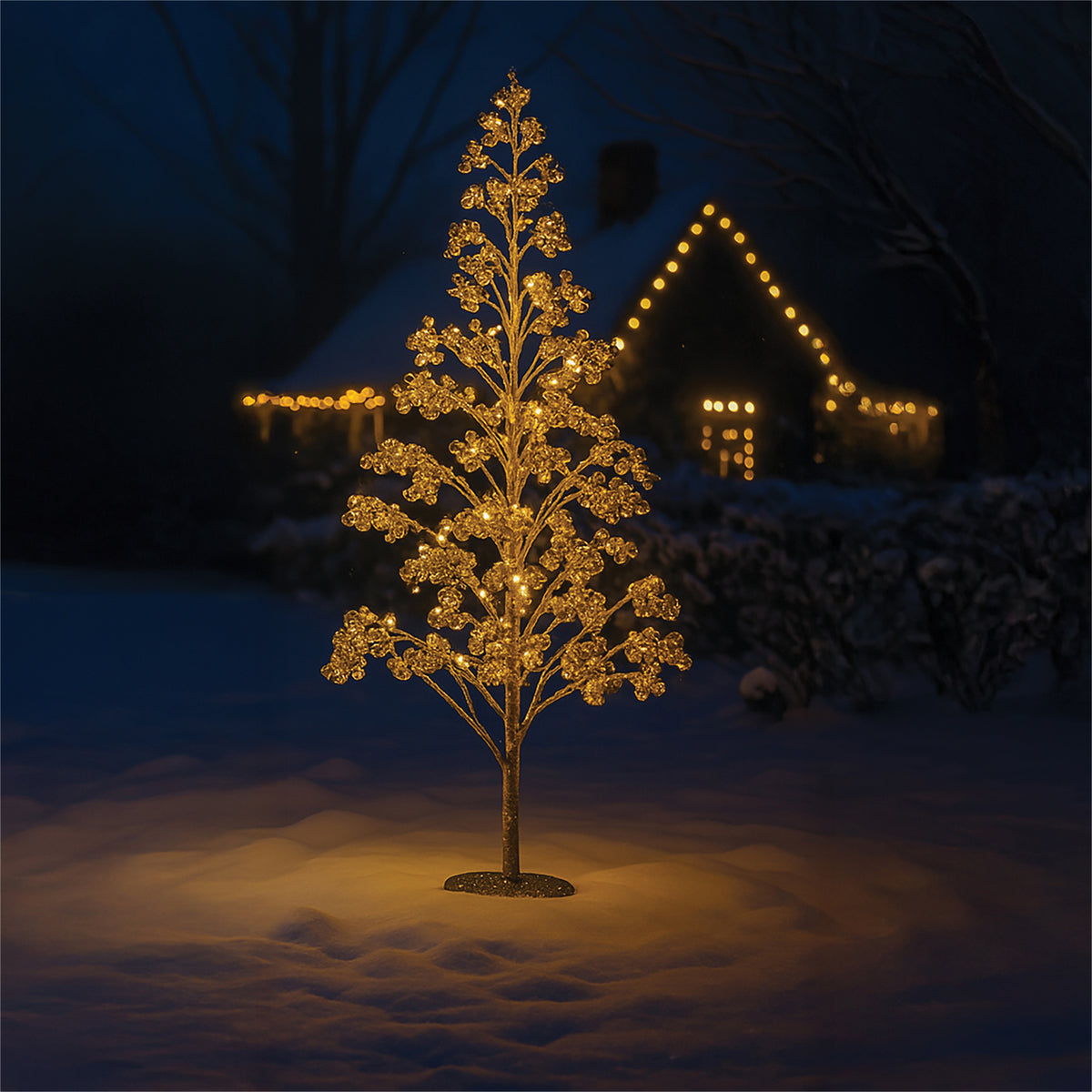 180cm 1000 Warm White Micro Led Tree 5m Lead | Gold