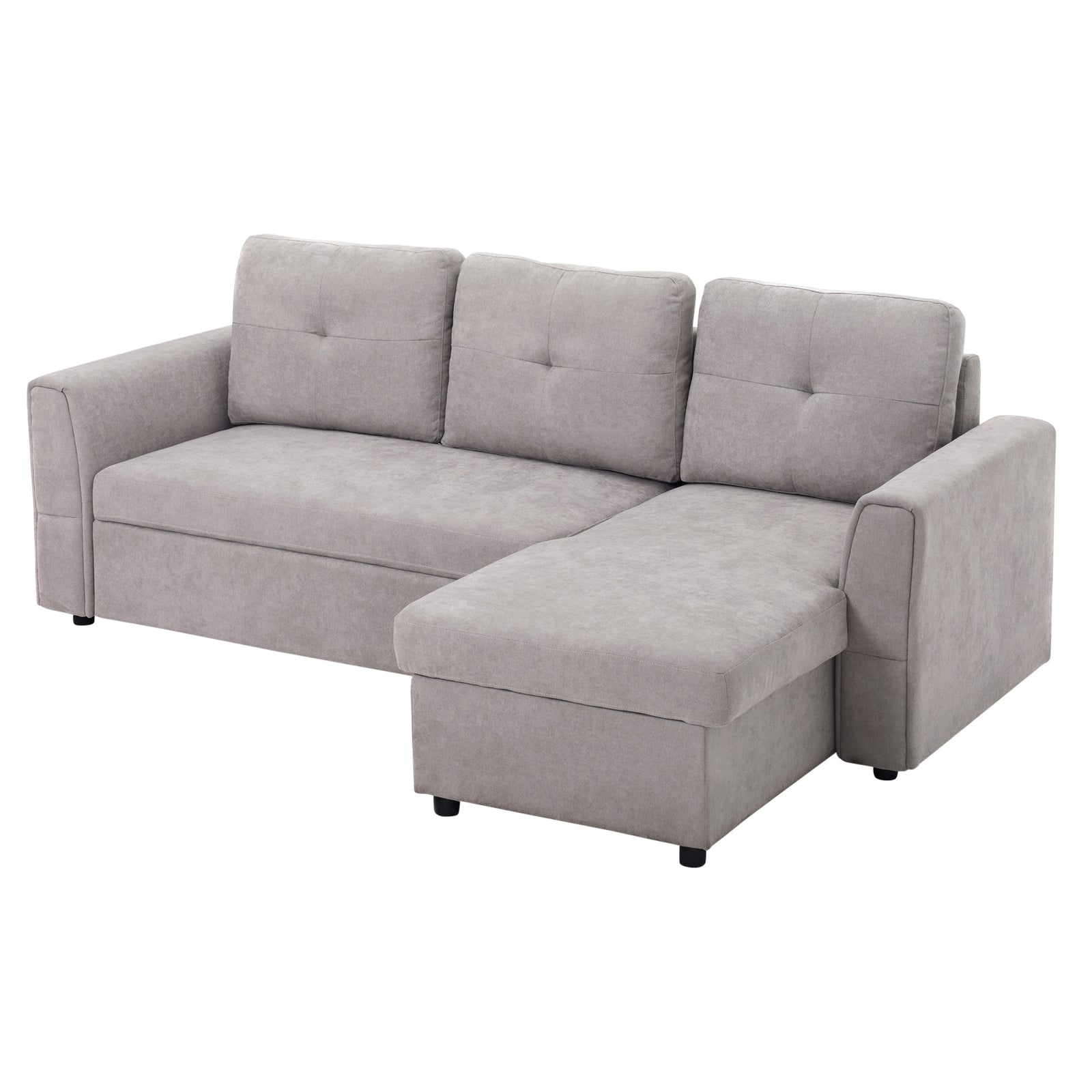 3 Seater Sofa Bed Convertible Pull Out Sofa With Storage | One Size