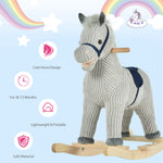 Children's Rocking Horse Ride-on Sound Wood Base Handlebars 36-72 Months