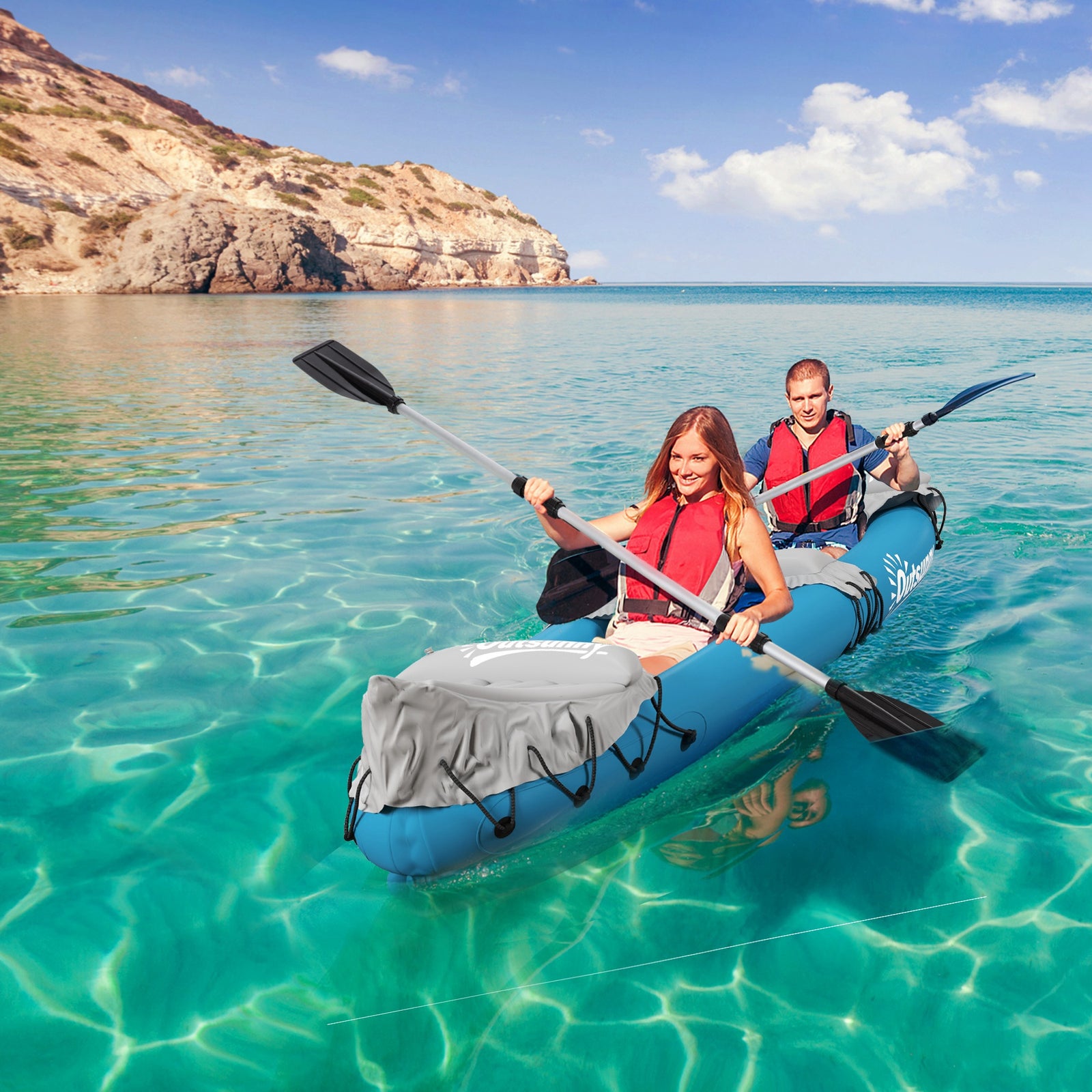 2-person Kayak, Air Pump, Oars, Blue | Blue