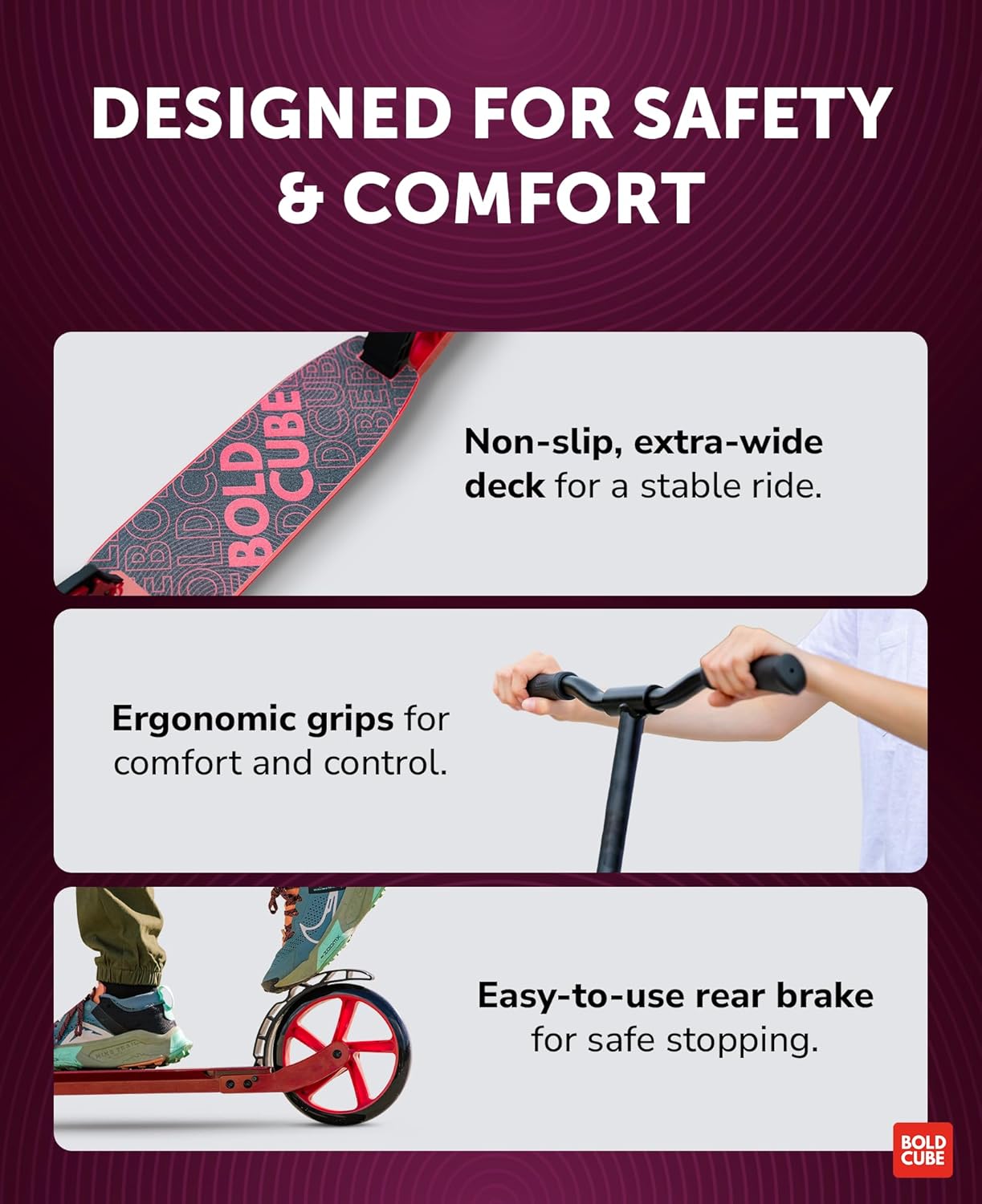 Big 2 Wheel Scooter | Magenta