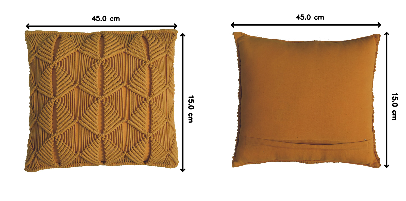 Esmi Cushion Set | Set-of-2 | Mustard Yellow