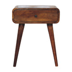 Solid Wood Avora Chestnut Nightstand With 1 Drawer