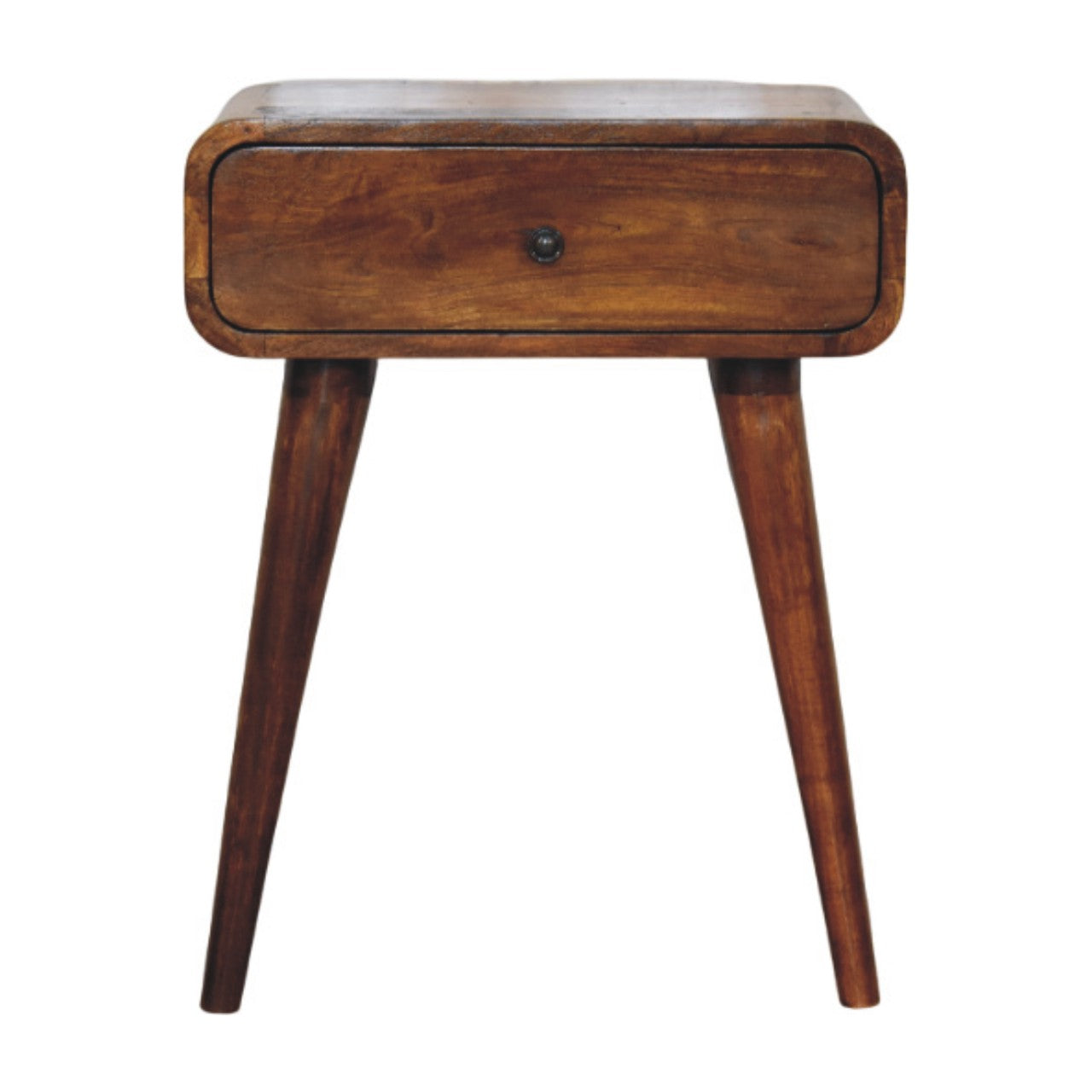 Solid Wood Avora Chestnut Nightstand With 1 Drawer