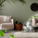 14/16/20" Circular Floor Fan - Powerful Air Cooling Fan With 3 Speed Settings | 16" | Silver