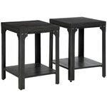 Side Table Set Of 2, Open Storage, Thickened