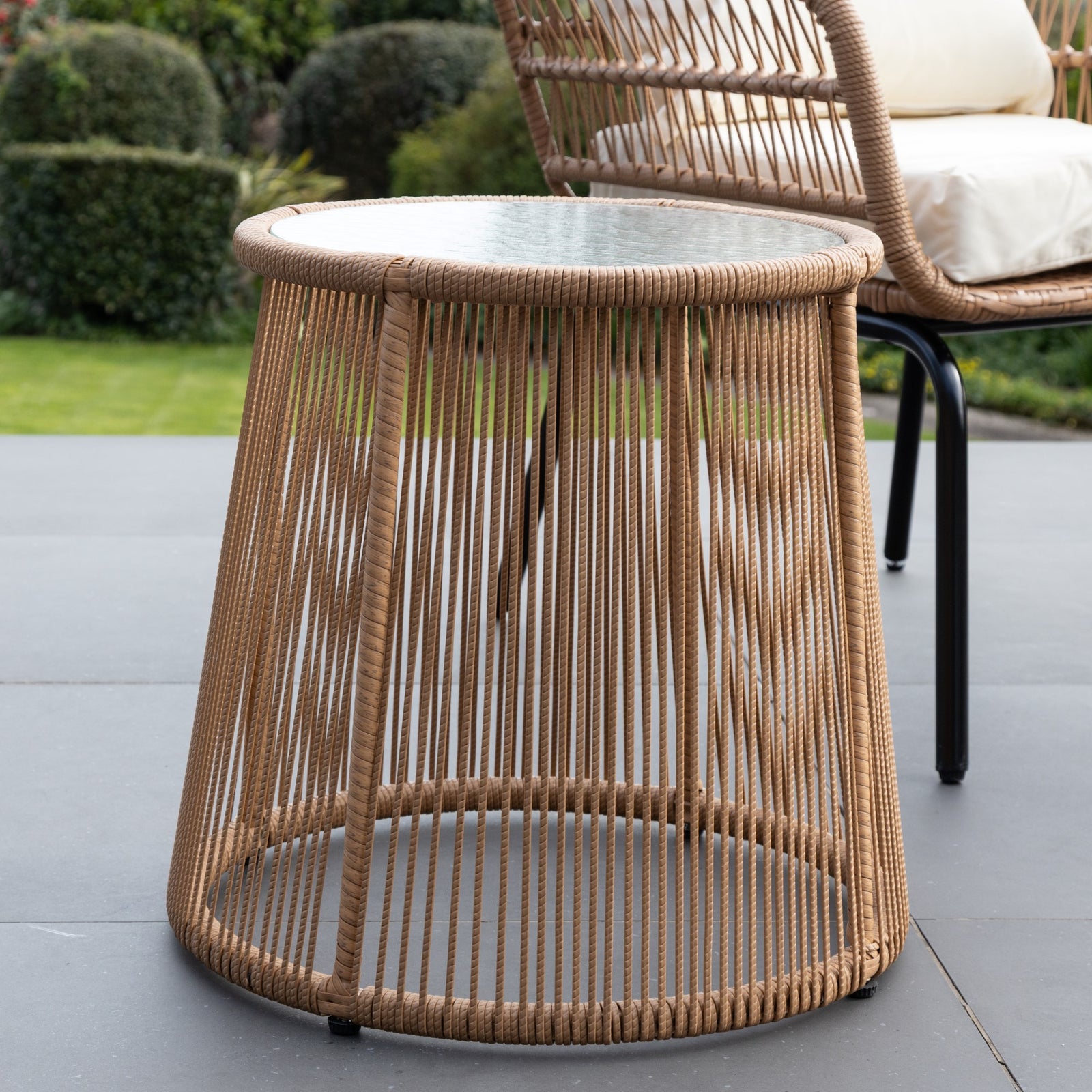 Carbini 3 Piece Patio Bistro Set | One Size | Cream