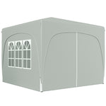 3x3m Pop Up Gazebo With Sides, Bag, Upf50+ | Light Grey