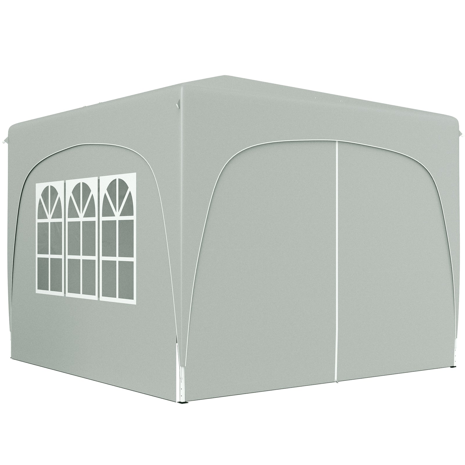 3x3m Pop Up Gazebo With Sides, Bag, Upf50+ | Light Grey