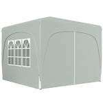 3x3m Pop Up Gazebo With Sides, Bag, Upf50+ | Light Grey
