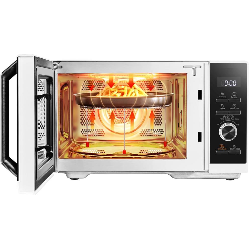 26l 4-in-1 Smart Combination Microwave Oven With App Control– Microwave, Grill, Air Fry & Convection Oven For Home Kitchen | White