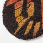 HOMESCAPES Orange Butterfly Coir Doormat