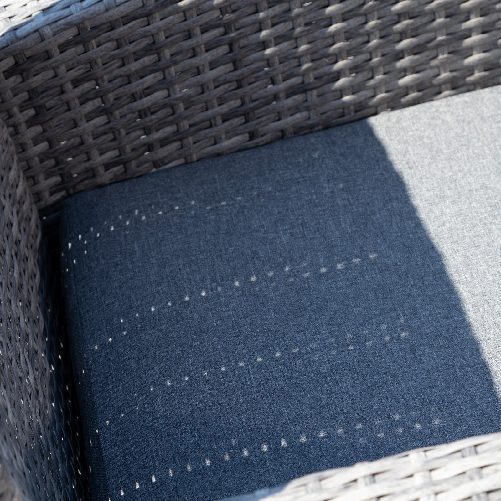 Covea Dark Grey Rattan Lounge Set - 2 Seat Sofa, 2 X Chairs + Table