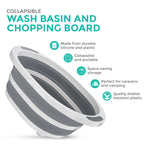 Collapsable Washbasin, Bucket And Chopping Board