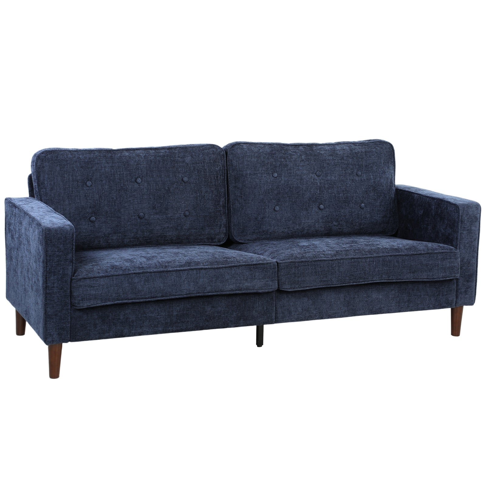 HOMCOM 3 Seater Sofa With Button Tufting Wood Legs